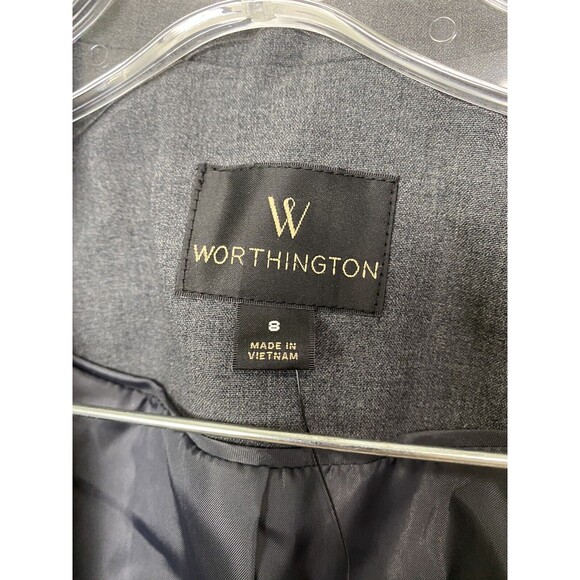 Worthington Gray Blazer Open Size 8 Business Work Wear Office - Picture 4 of 12